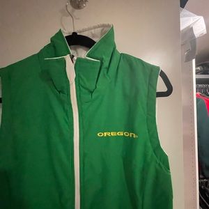 NWT - Oregon Ducks green and white reversible vest